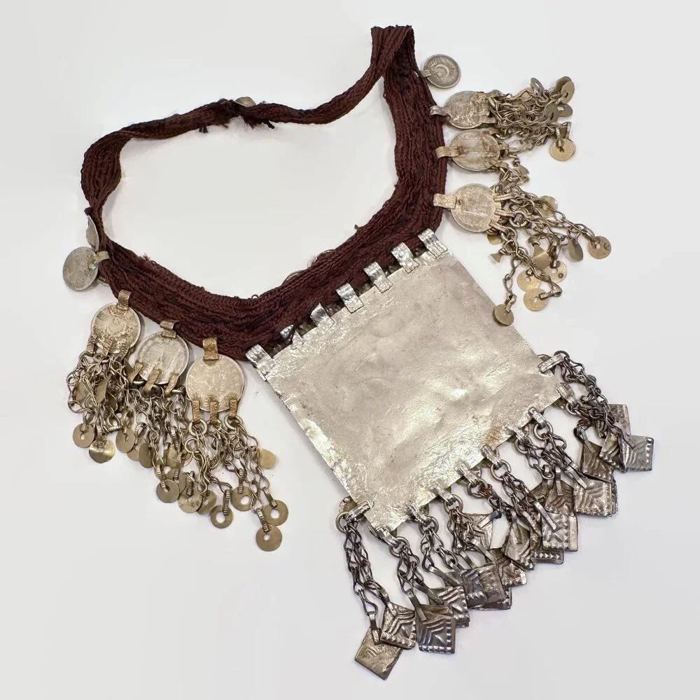 Ethnic Necklace, Afghan, Middle Eastern, Kuchi, Patina, Vintage Pendant, Jewels - Picture 4 of 6